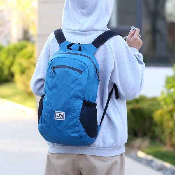 

nylon waterproof backpack wear light sports outdoor backpacks large capacity fold anti theft daypack female mochilas