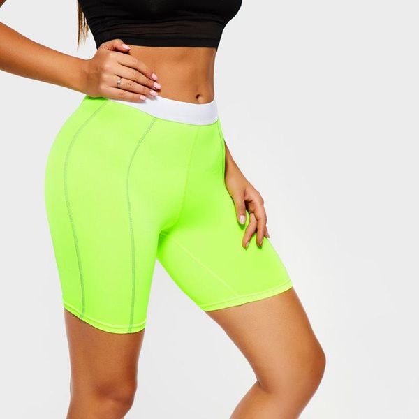 

women's shorts women outdoor casual stylish green fluorescent color solid plain hip hop female fashion punk style fall, White;black