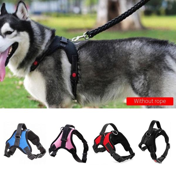 

dog collars & leashes leash tow rope retractable extendable nylon s, m, l head chain elastic strap pet chest outdoor walk