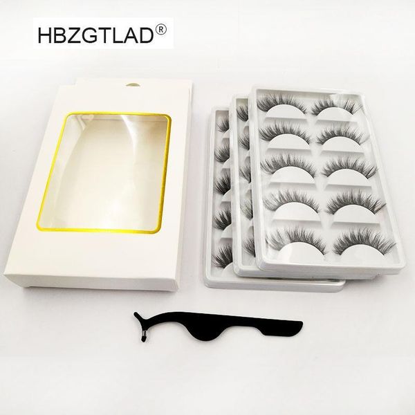 

pairs 3d mink hair soft single and mixed style false eyelashes with 1 tweezer wispy thick lashes extension makeup tools1
