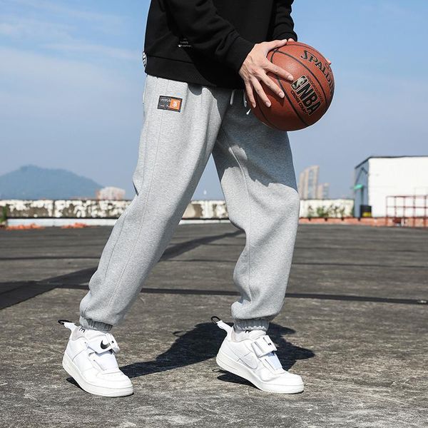 

men's pants trending solid color cotton sweatpants daily trousers casual breathable wholesale fall track, Black