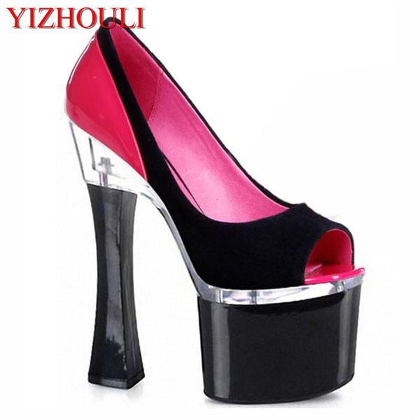 

the bride shoes fashion ribs bottom runway looks single 18 cm high with wedding dress, Black