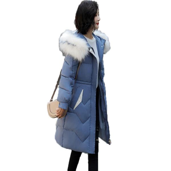 

women's trench coats plus size 5xl women medium long winter coat faux fur collar hooded thick keep warm parka 2021 fashion ladies casua, Tan;black