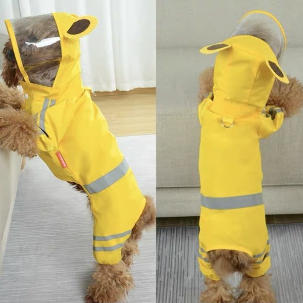 

small dog raincoat teddy corky four foot waterproof package pet medium small cloth