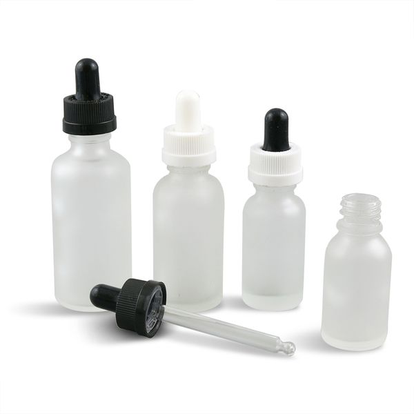 

12 x frost glass dropper bottle for e liquid dropper vials with pipette for cosmetic perfume essential oil 100ml 50ml 30ml10ml