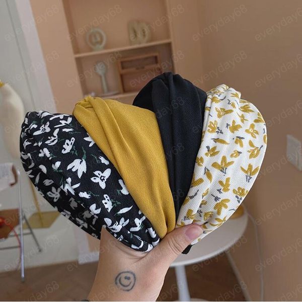 

fashion women headband classic flower hairband wide side cross knot casual turban hair accessories, Silver