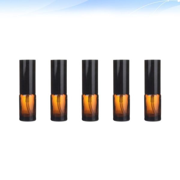 

storage bottles & jars 5pcs portable glass empty bottle durable essential oil perfume dispenser lotion subpackaging for home travel (5ml