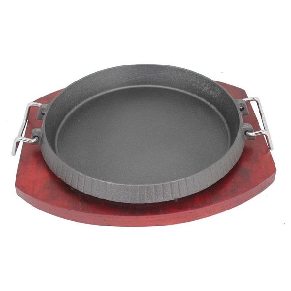 

cast iron korean barbecue pan frying household round baking flat bottom teppanyaki bbq tools & accessories