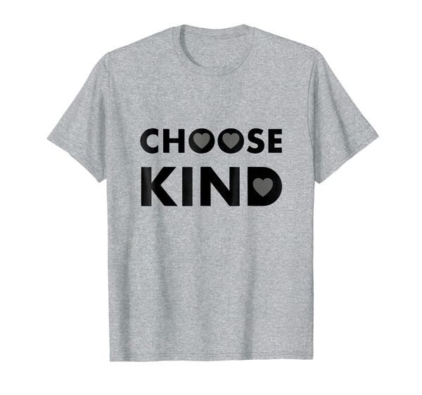 

choose kind anti bullying heart t-shirt, White;black