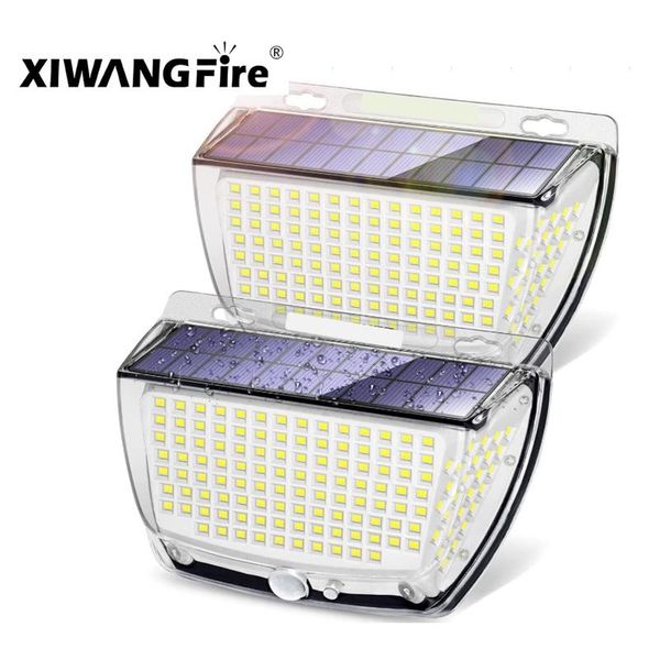 

solar lamps human body induction wall light 160led control three-mode outdoor lantern