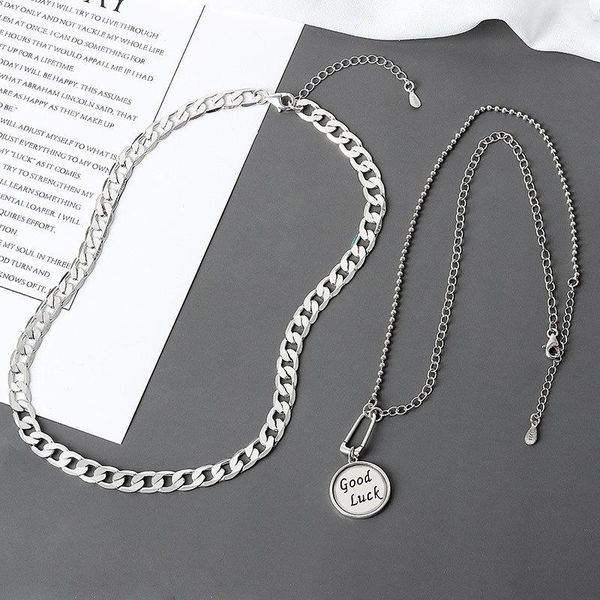 

fashion casual necklace silver chain personality infinity pendant and circle necklaces on neck women jewelry chains