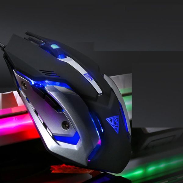 

wired usb mechanical mouse 800-3200dpi switch colorful backlight for lappc sports games mice
