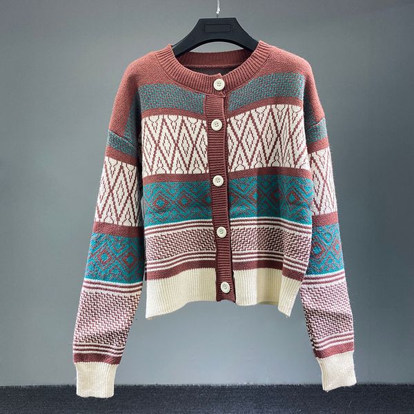

women's jackets korean female design 2021 spring fashion mesh cardigans buttons print long sleeve jacket, Black;brown