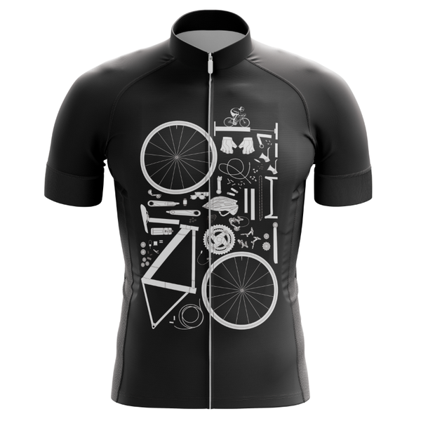 

racing jackets hirbgod men cycling jersey 2021 short sleeve tool riding clothes breathable mountain bicycle ,tyz569-01, Black;red