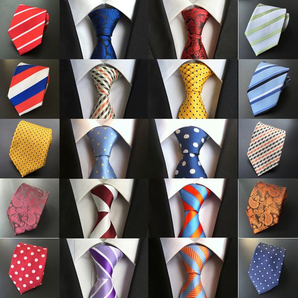 

ties for men business formal neckties striped dot 8cm polyester jacquard casual neckwear men's accessories, Blue;purple