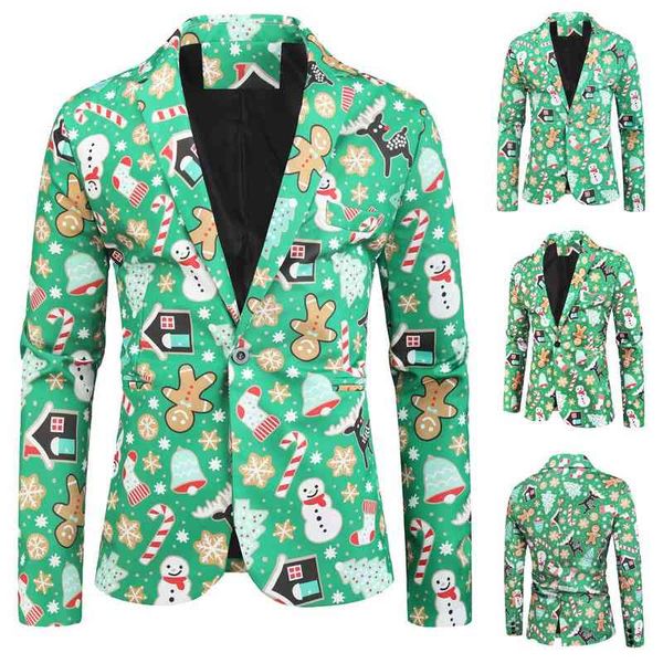

3d christmas blazers et men floral print painting 2020 new men's fashion party coat casual slim fit blazer buttons suit, White;black