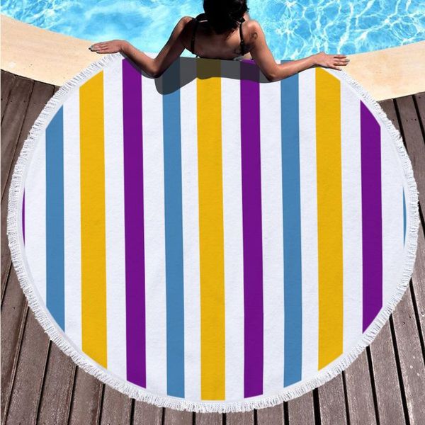 

towel fruit round beach tassels bohemia microfiber bath shower for adults picnic yoga carpet blanket cover