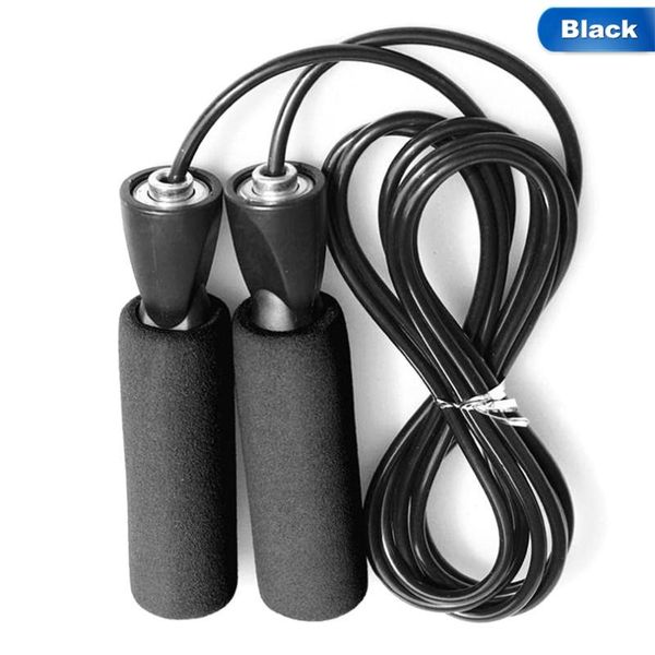 

1pcs black student skip rope aerobic exercise skipping jump adjustable bearing speed fitness pvc cord ropes