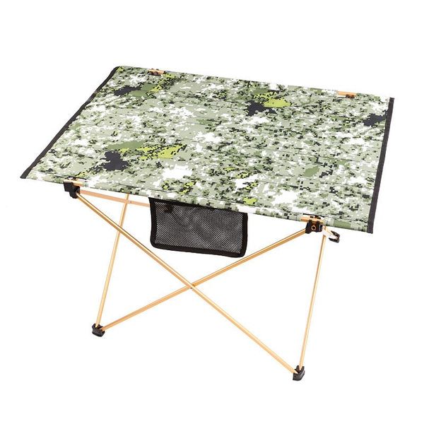 

outdoor picnic table camping portable aluminum alloy folding waterproof oxford cloth ultra light durable tables camouflage camp furniture