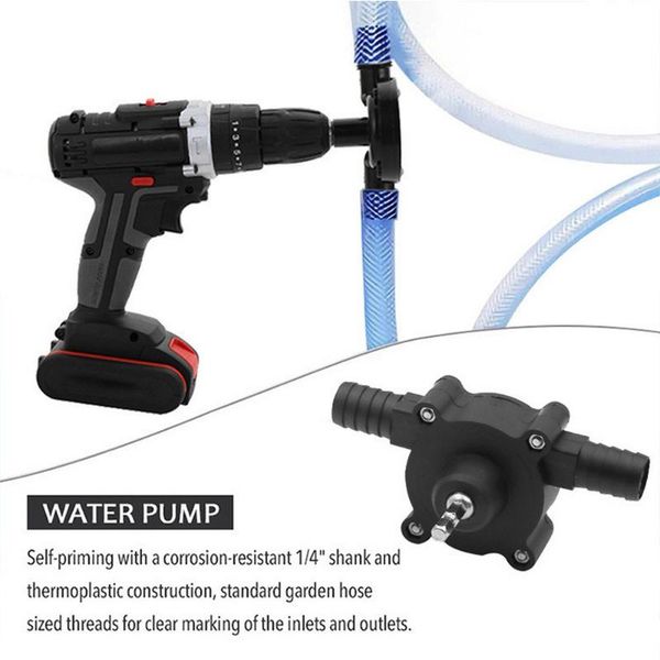 

electric drill pump oil fluid water portable self priming transfer pumps round shank heavy duty self-priming hand tool professional bits