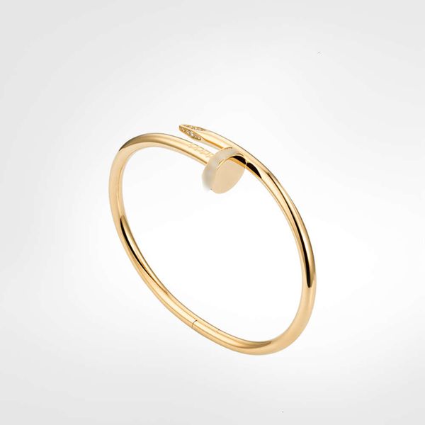 

classic nail bracelet mens bracelets diamonds designer bangle luxury jewelry women titanium steel alloy gold-plated craft gold silver rose, Black