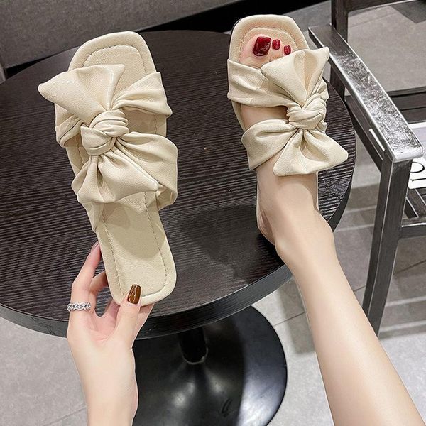 

slippers 2021 summer flip flops beach sandal slipper fashion women square toe flat casual shoes, Black