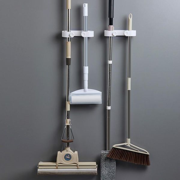 

bathroom shelves punch toilet broom holder strong wall hanging storage artifact mop clip hook yhj021504