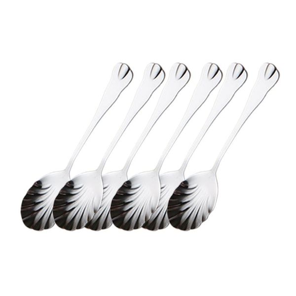 

spoons 6 pcs stainless steel spoon creative thicken salad ice cream scoop sugar