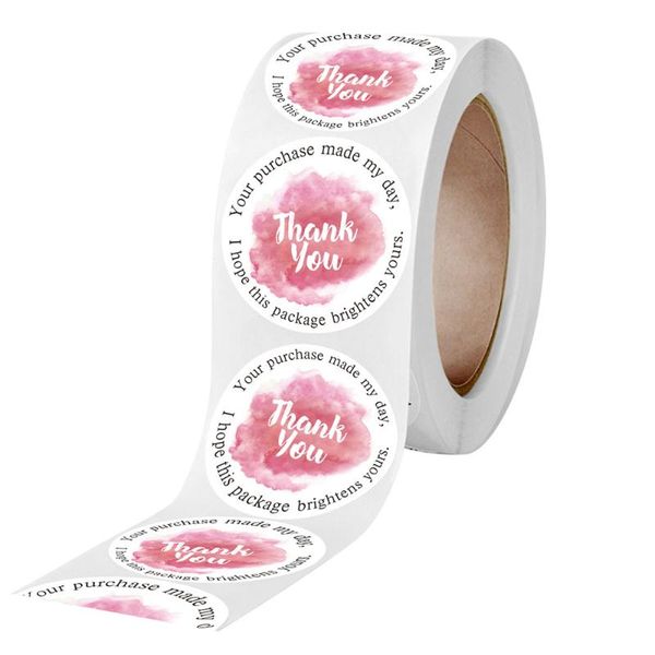 

gift wrap 1 roll/500pcs thank you labels creative tags stickers wrapping decals