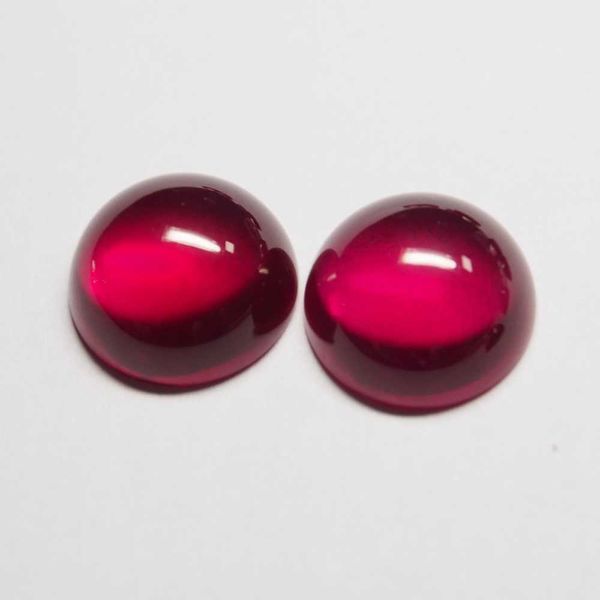 5mm 30 pezzi / molto Migliore qualità Round Flatback Cabochon Corindone Rubino Gemma per gioielli H1015