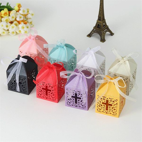 

gift wrap 100pcs crossing candy dragee boxes angel box for baby shower baptism birthday first communion christening wedding decor