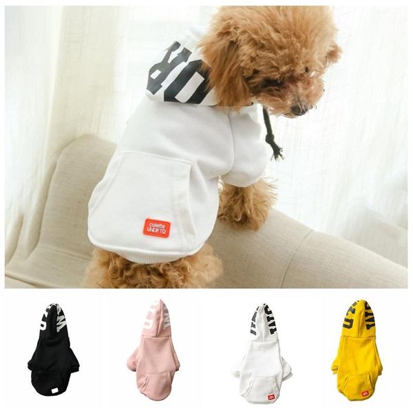 

dog apparel pet clothes puppy hoodies sweater cat warm sweatshirt fashion pure color small shirt soft fleece costume