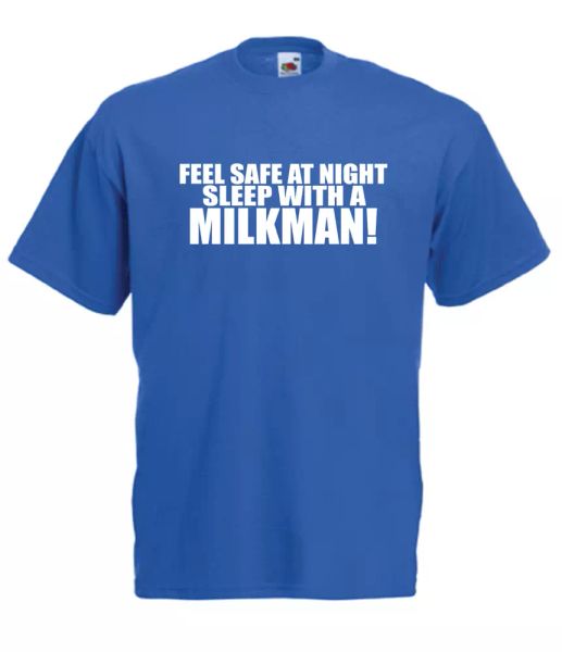 

milkman birthday xmas gift idea mens women t shirts multi-color size s-2xl, White;black