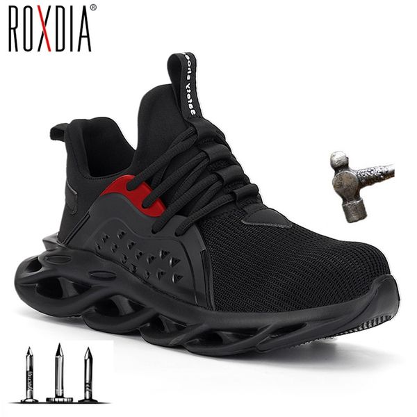 Drop puntale in acciaio scarpe antinfortunistiche da uomo sneakers da lavoro stivali da donna plus size 36-48 traspirante outdoor ROXDIA marca RXM164 211007