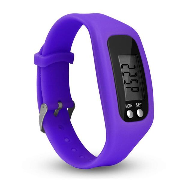 

activity trackers silicone bracelet gift lcd display portable calorie pedometer smart watch sports distance time walking outdoor multifuncti