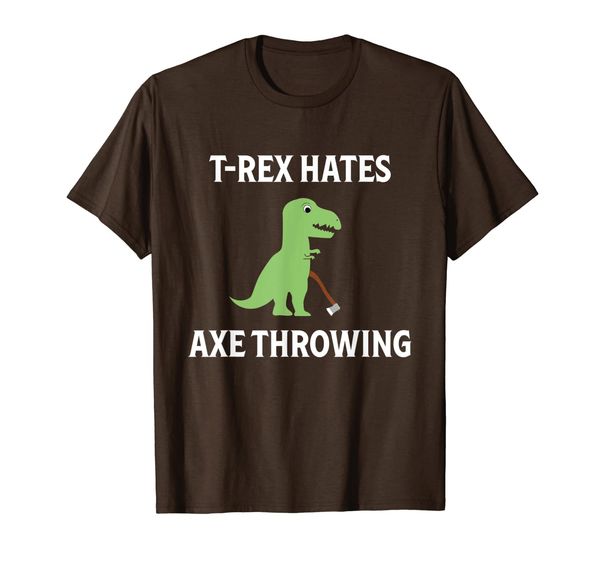 

axe throwing funny hatchet lumberjack t-rex gift tshirt, White;black