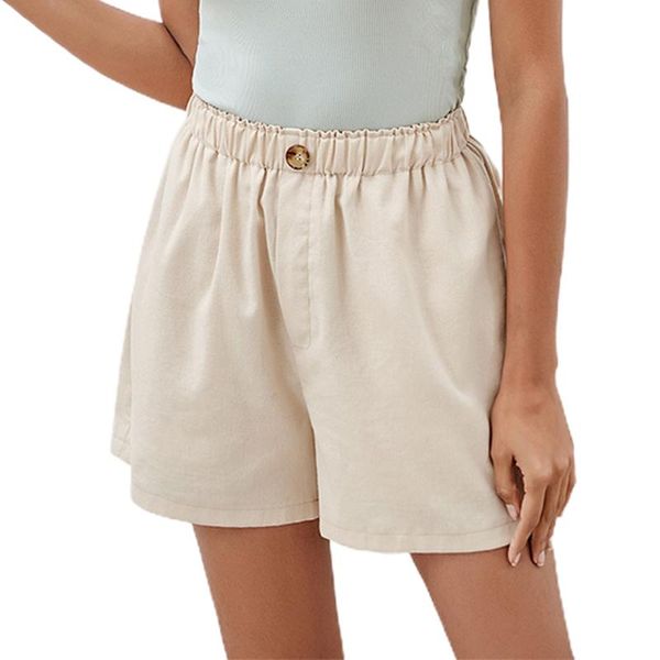 

women's shorts 2021 summer women commute fashion linen short casual daily wear leisure booty solid color sweatshorts, White;black