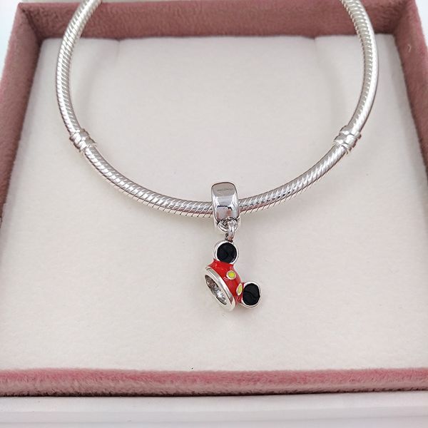 Kit per la creazione di gioielli di moda in argento sterling 925 braccialetti pandora Disny miki mouse orecchio cappello fascino cuore braccialetto per donna collana a catena da uomo stile fai da te 7501057370328P