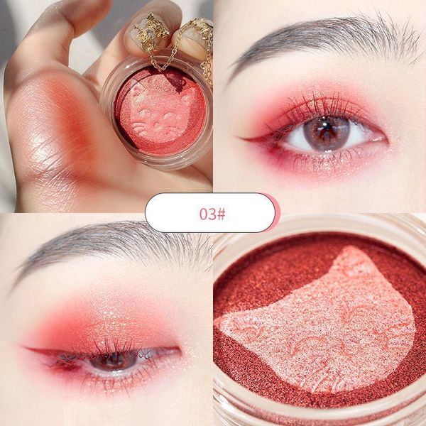 

1pc marco andy cat sandwich two-color eyeshadow mashed potatoes soft waxy powder quality non-flying eye makeup tslm11