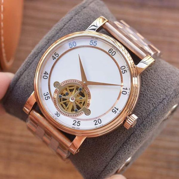

42mm men luxury watch real leather strap automatic movement watches 3 colors pp090902 item, Slivery;brown