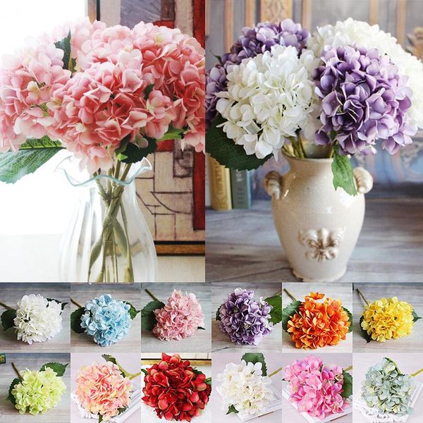 

decorative flowers & wreaths 1pc artificial hydrangea branch home wedding decoration silk plastic flower fake party room