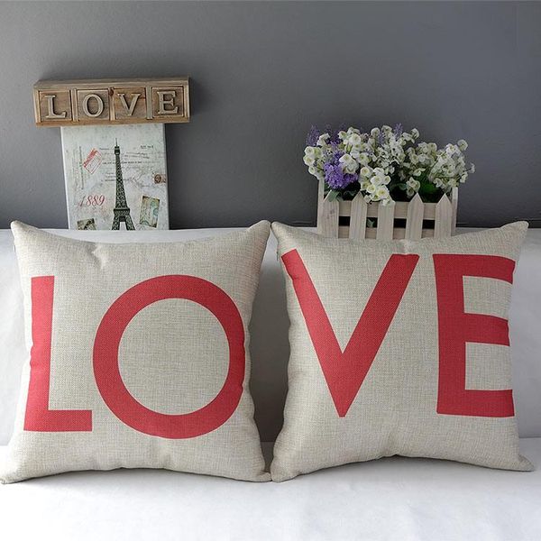 

cushion/decorative pillow linen cushion cover case for sofa chion about " love"