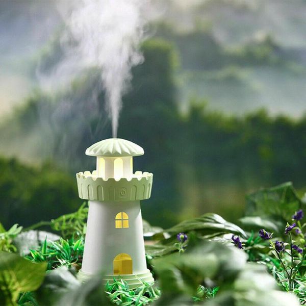 

fragrance lamps usb humidifier household aroma diffuser ultrasonic innovative mute mini lighthouse led home office freshener