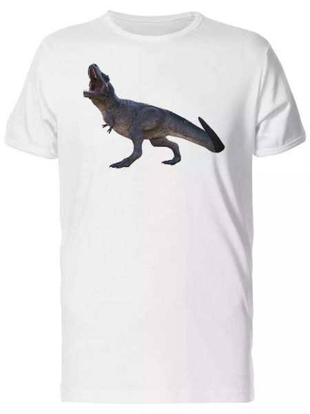 

realistic image of a t rex men's tee -image by shutterstock, White;black
