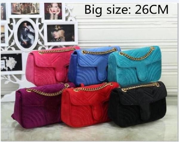 

6 colors red marmont velvet bags handbags women famous brands shoulder bag sylvie luxurys designers bags purses chain fashion velour