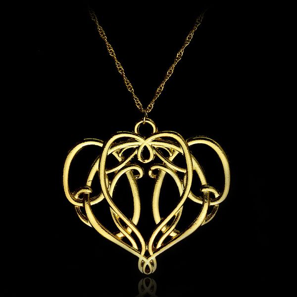 

wholesale elf heraldry anime electroplating necklace with pendant fashion casual gift anniversary party gold, Silver