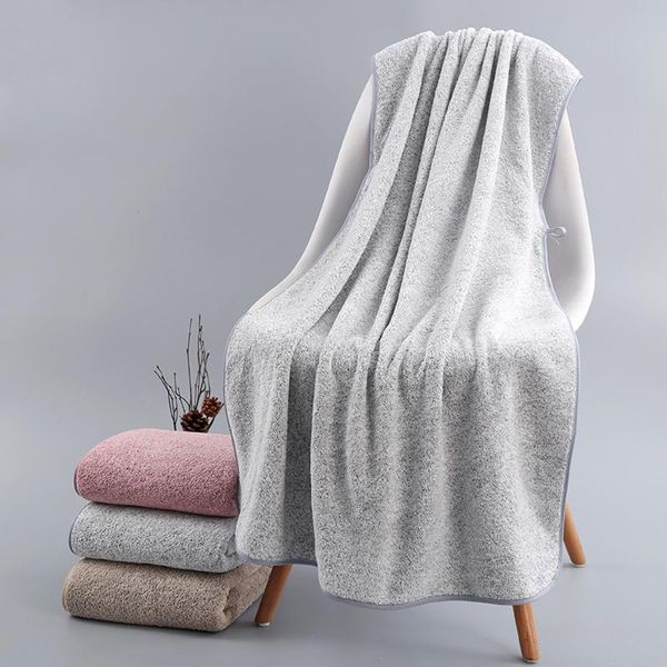 

70x140 bamboo charcoal coral velvet fiber bath towel quick-drying soft absorbent solid color towel home bathroom