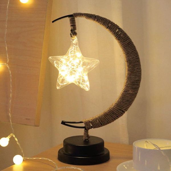 

night lights handcraft desk lamp decoration light moon cute star