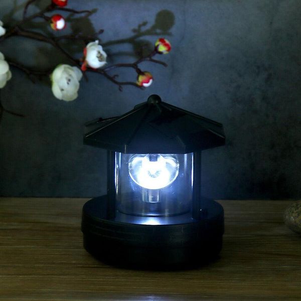 

solar led rotating lighthouse light garden yard lawn lamp lighting outdoor home decor i88 lamps