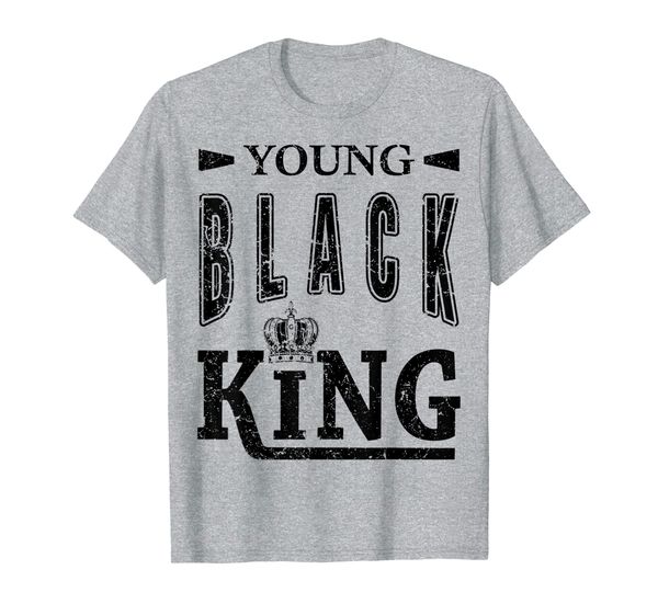 

young black king shirt - inspiring black power, White;black